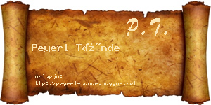 Peyerl Tünde névjegykártya